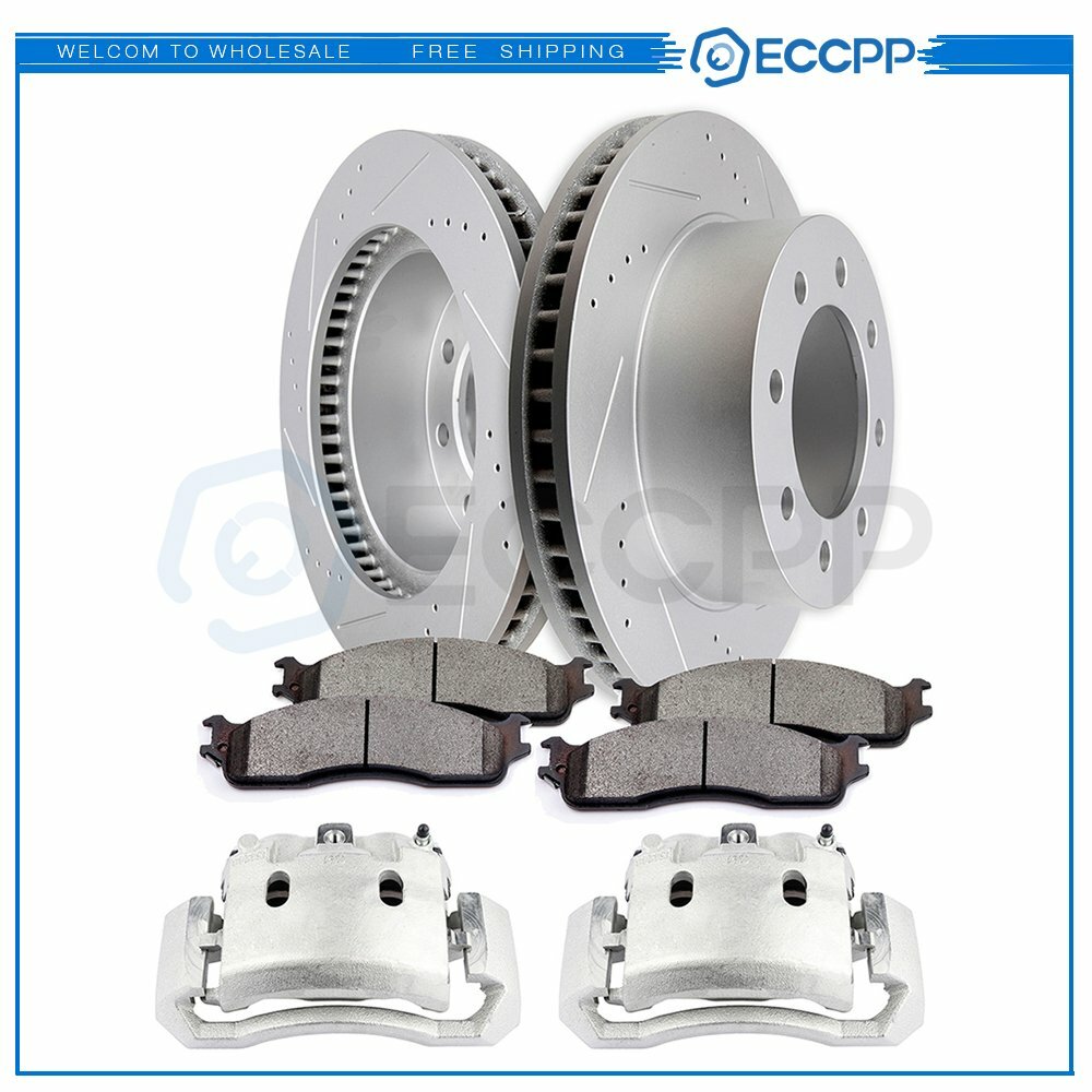Front Brake Calipers & Rotors & Pads Set 8Pcs  For 2006-2008 Dodge Ram 1500