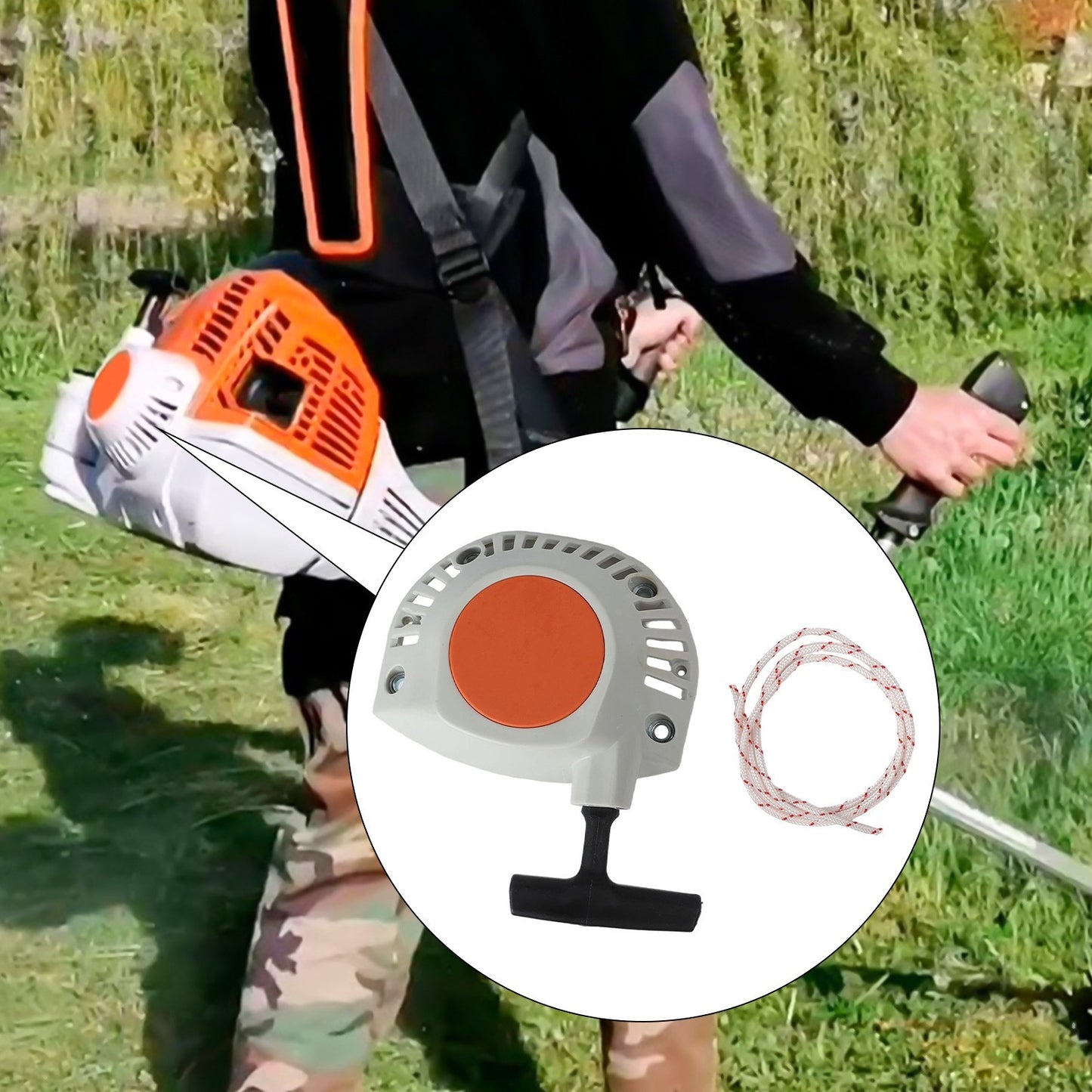 Heavy Duty Recoil Pull Starter Designed for Outdoor Equipment Performance