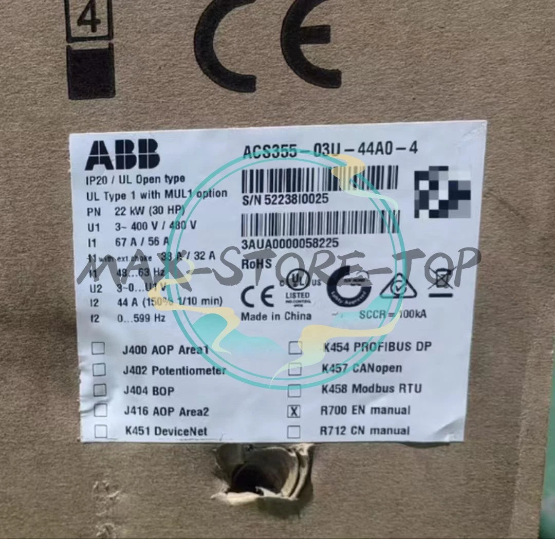 1 PC ACS355-03U-44A0-4  ABB Frequency Converter Fast delivery