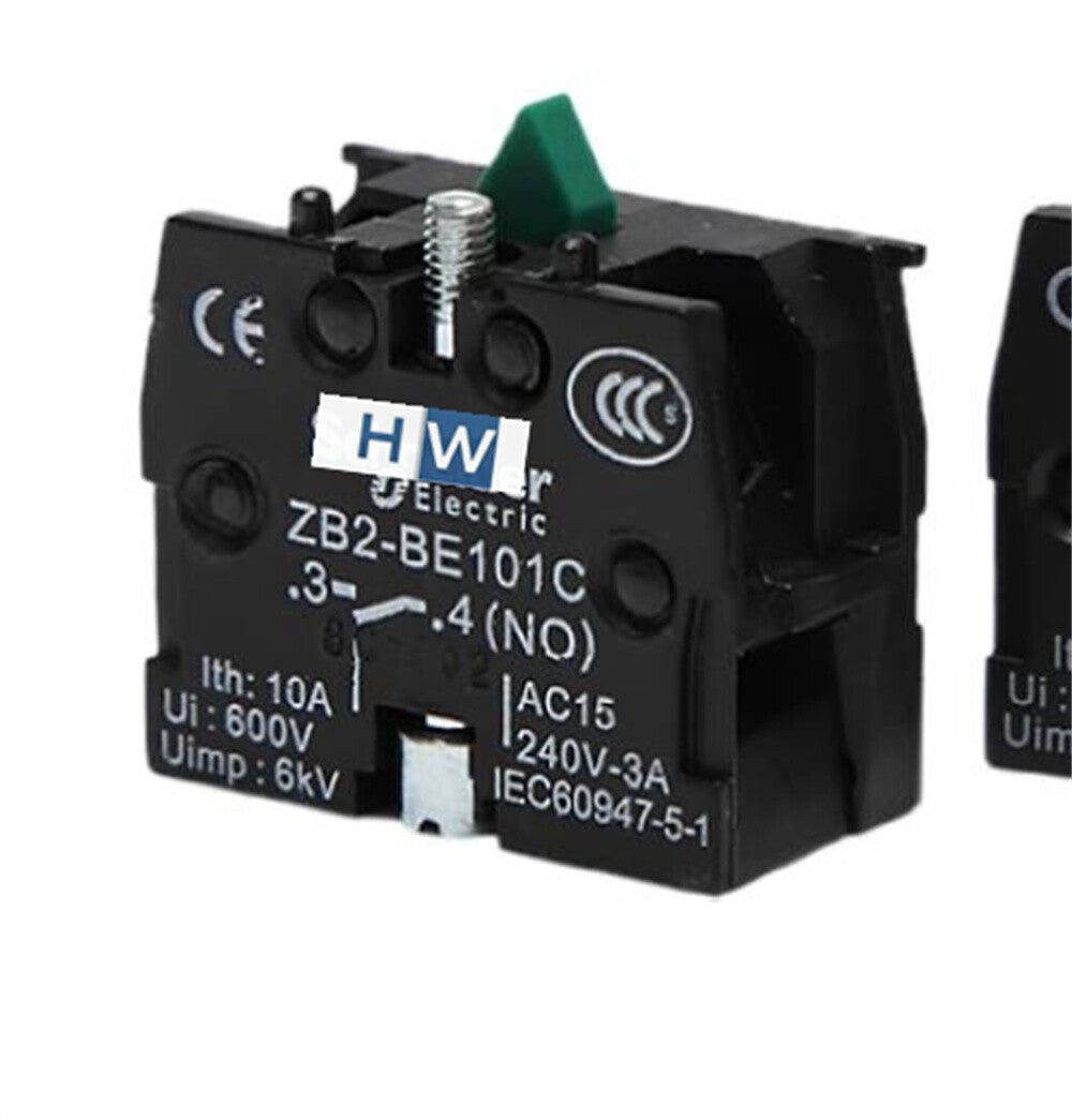 5PCS  Button Switch Auxiliary Contact ZB2-BE101C ZB2BE101C 1NO Normally Open