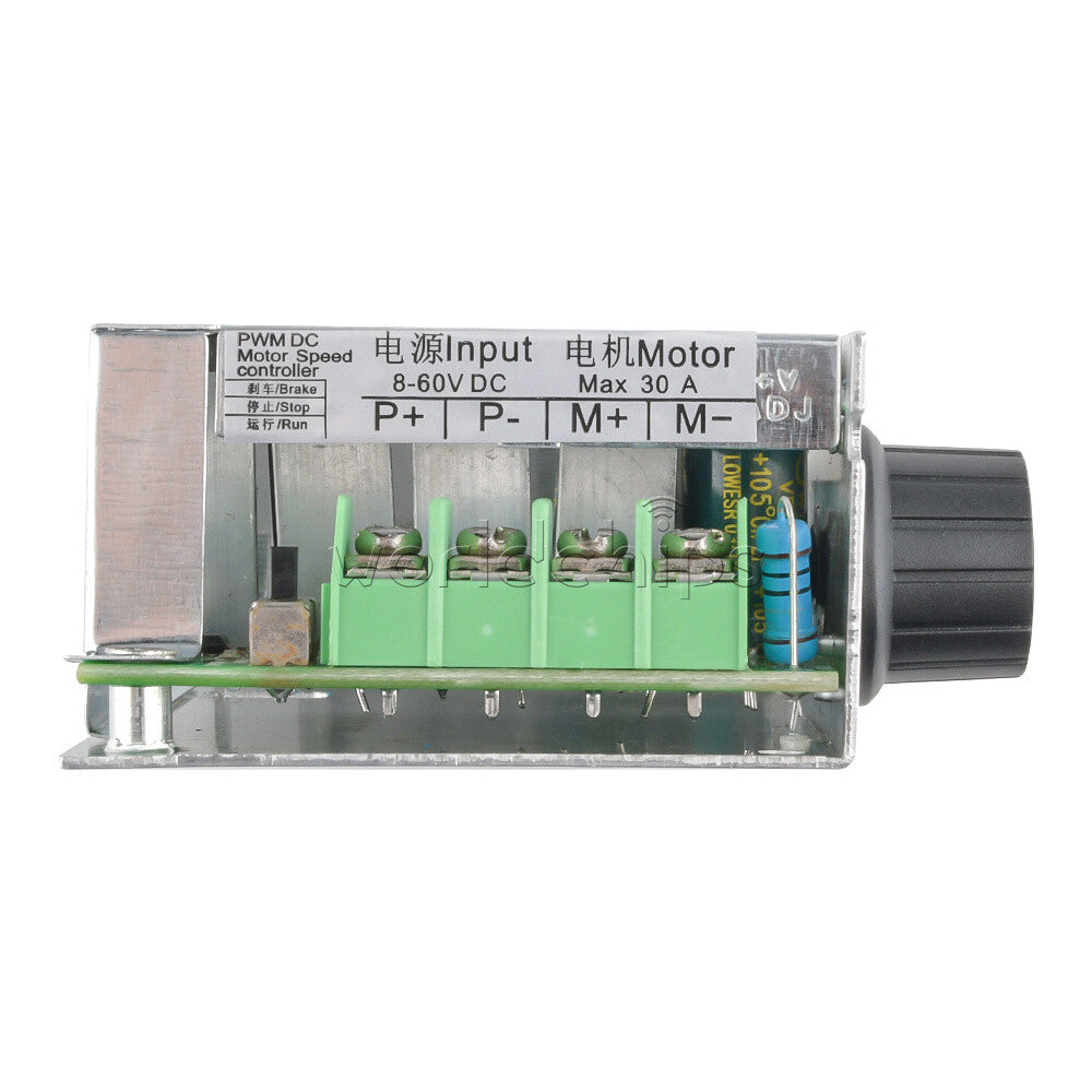 DC 8V-60V PWM DC Brush Brushed Motor Governor LED Dimming Controller 30A