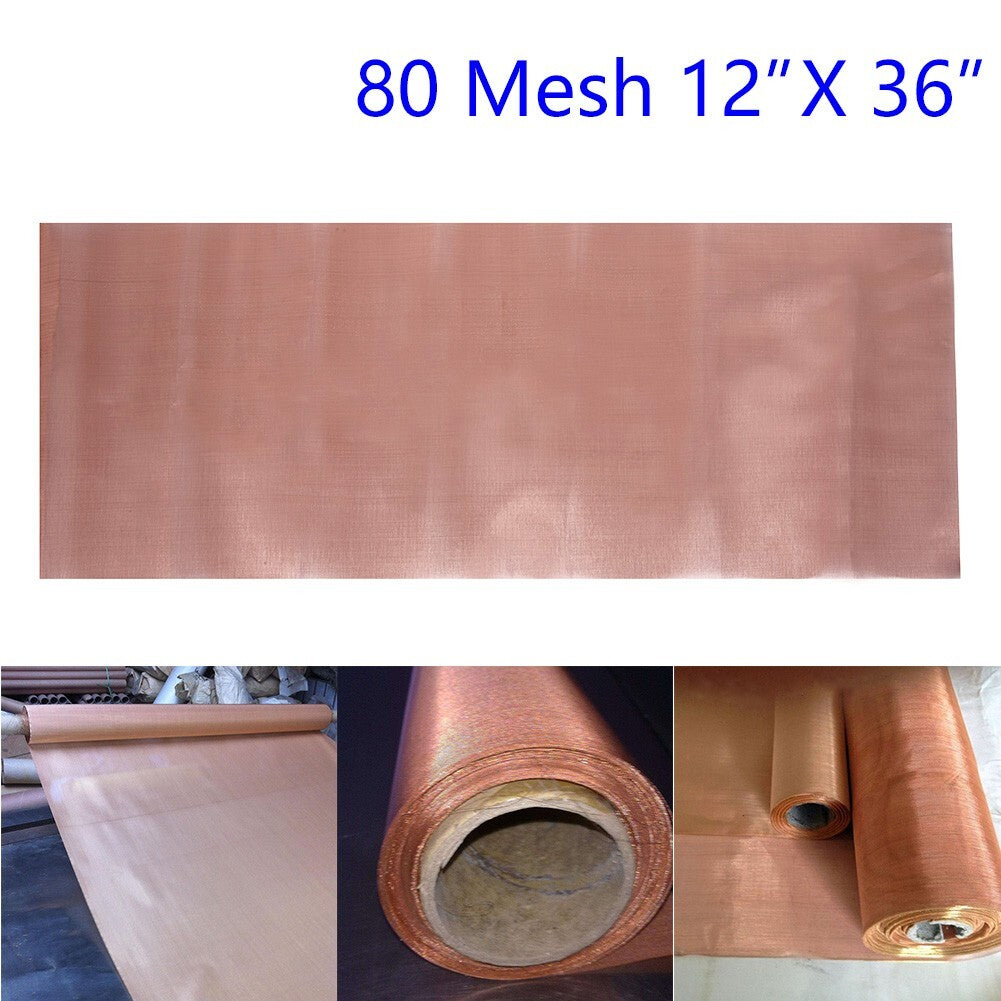 Microns-Copper Woven 12"x36" Dry Sifting Filter Screen 80 Mesh Reliable