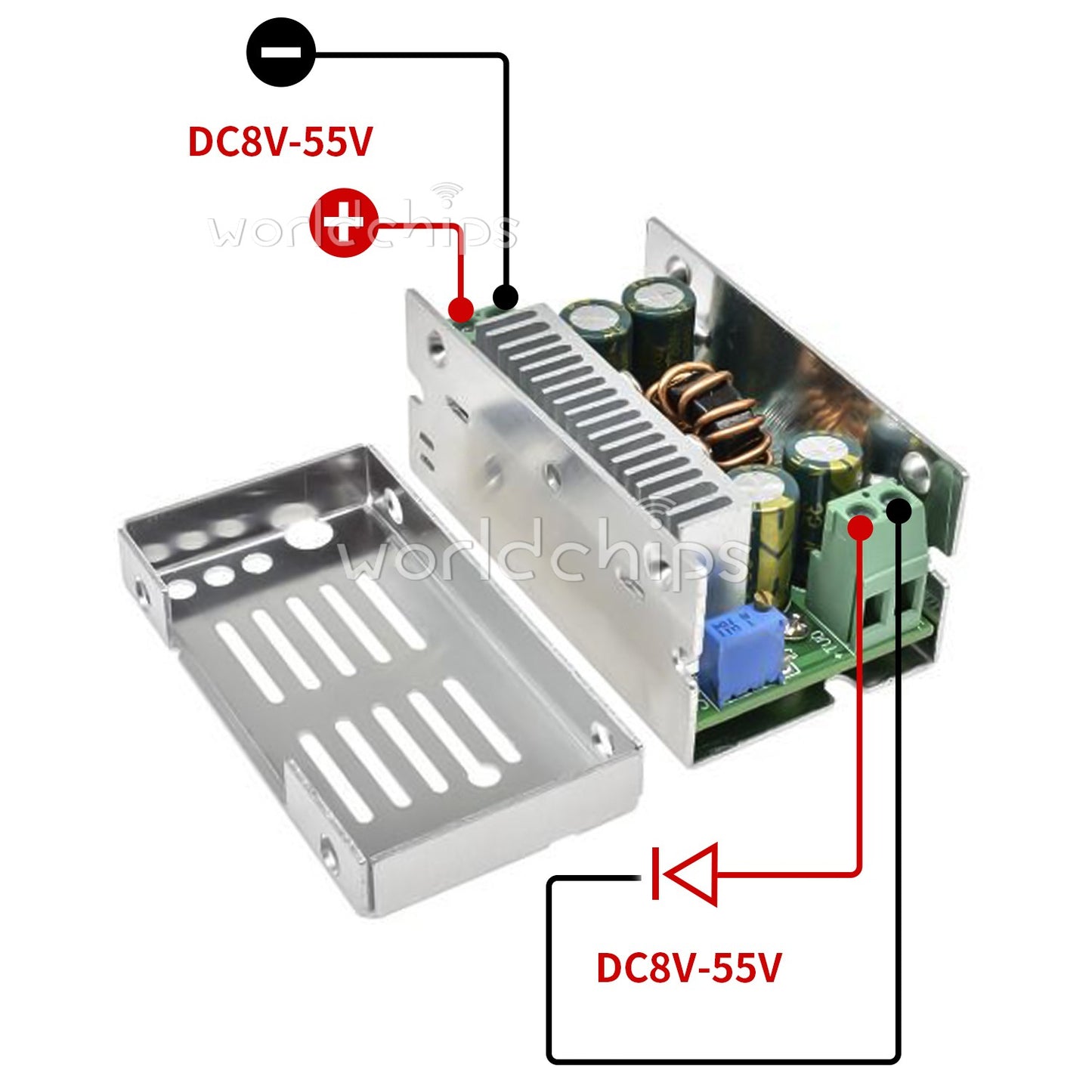 10PCS 200W 15A DC-DC 8-60V TO 1-36V Synchronous Buck Converter Step-down Module