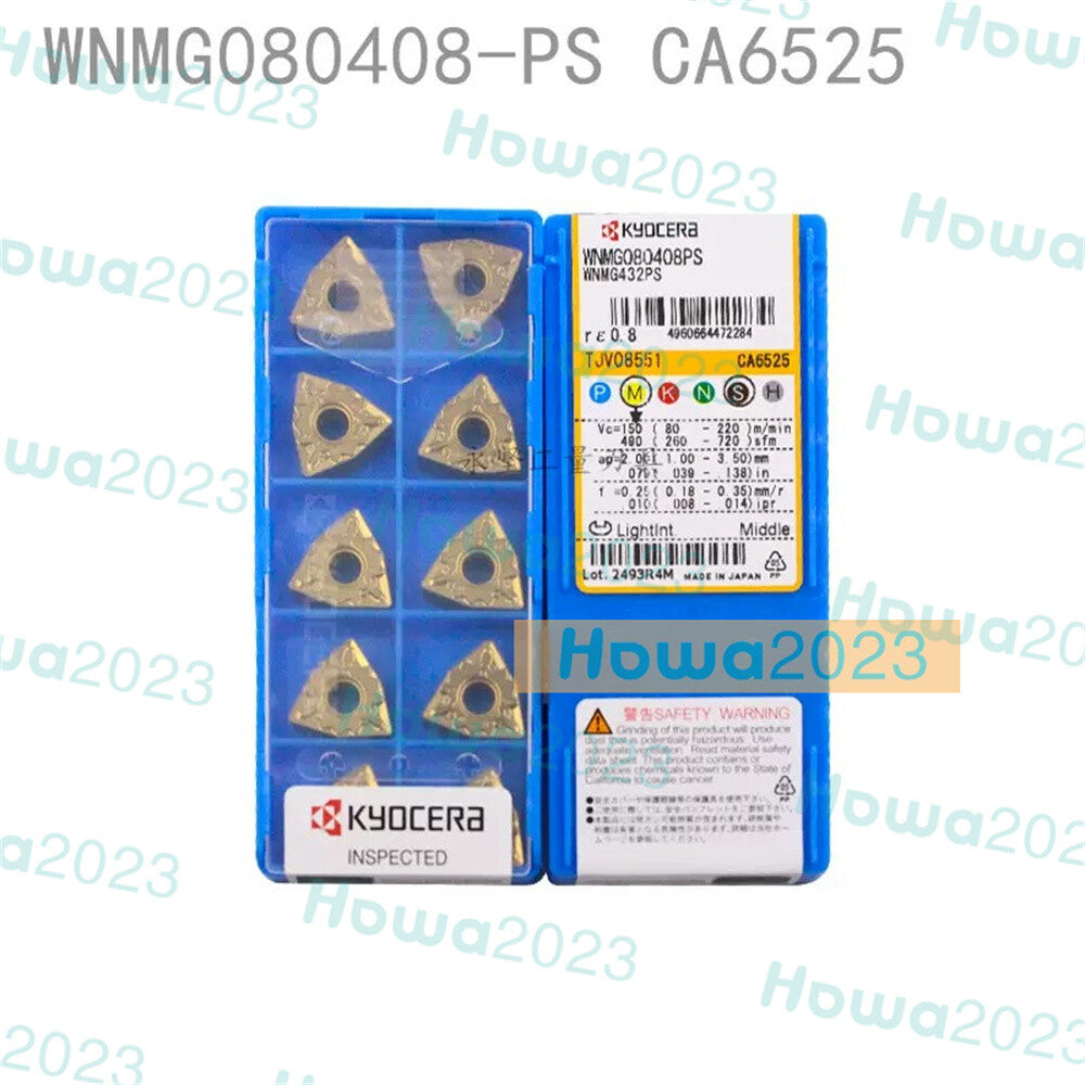 10pcs/Box Kyocera WNMG080408-PS WNMG080408PS CA6525 WNMG432PS Carbide Insert