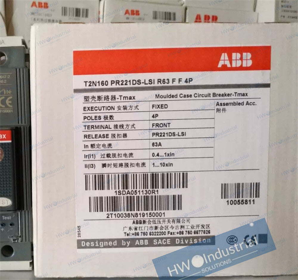 1/Piece T2N160 PR221DS-LSI R63 FF 4P 63A  Tmax Molded Case Circuit Breaker