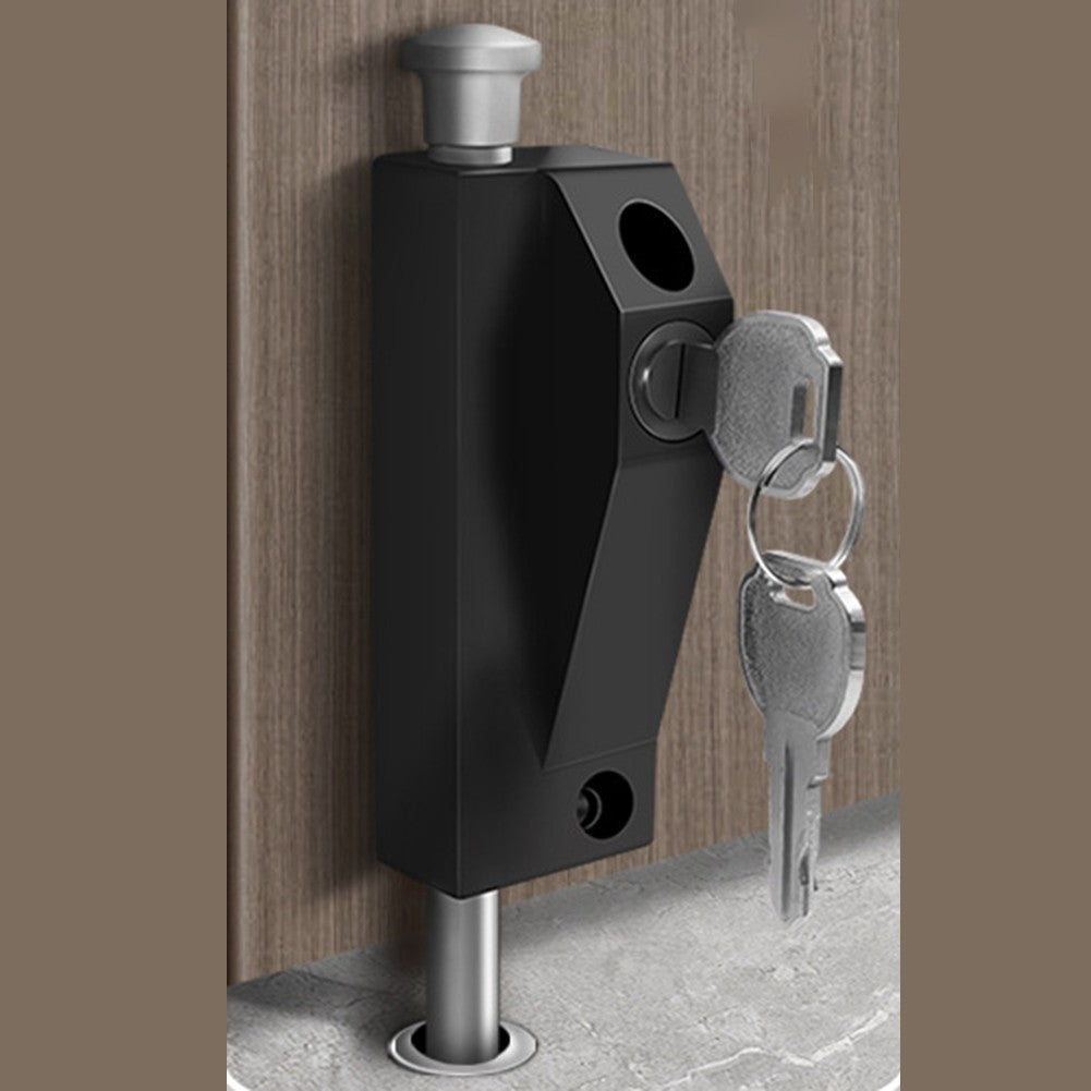 Floor Latch Lock with Automatic Compression Spring for Reliable Door Locking