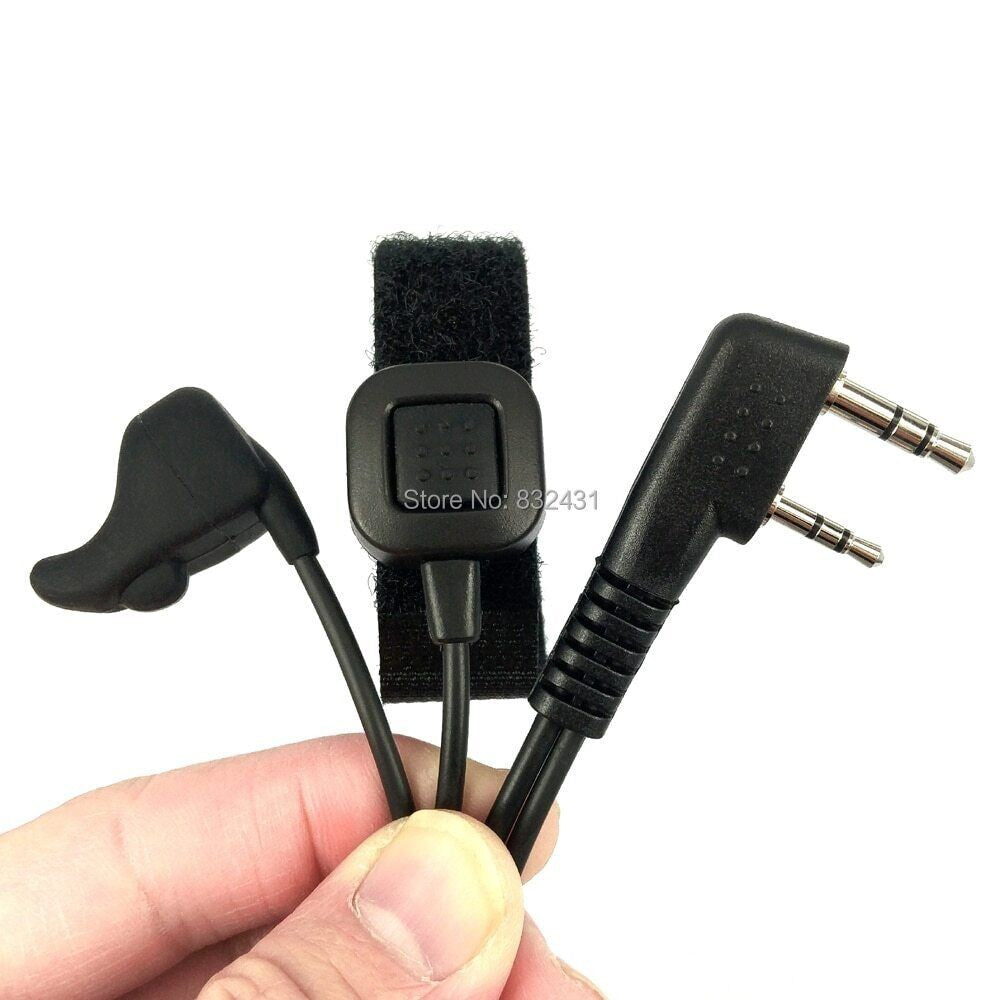 Ear Bone Vibrate Earpiece Headset Mic for Wouxun Quansheng Kenwood Baofeng Radio