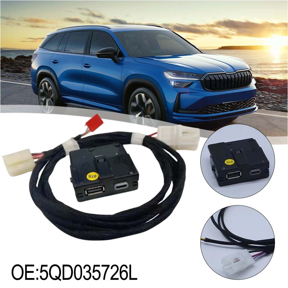 Reliable Replacement Rear Seat USB Connector for Skoda Cars 5QD035726L Model