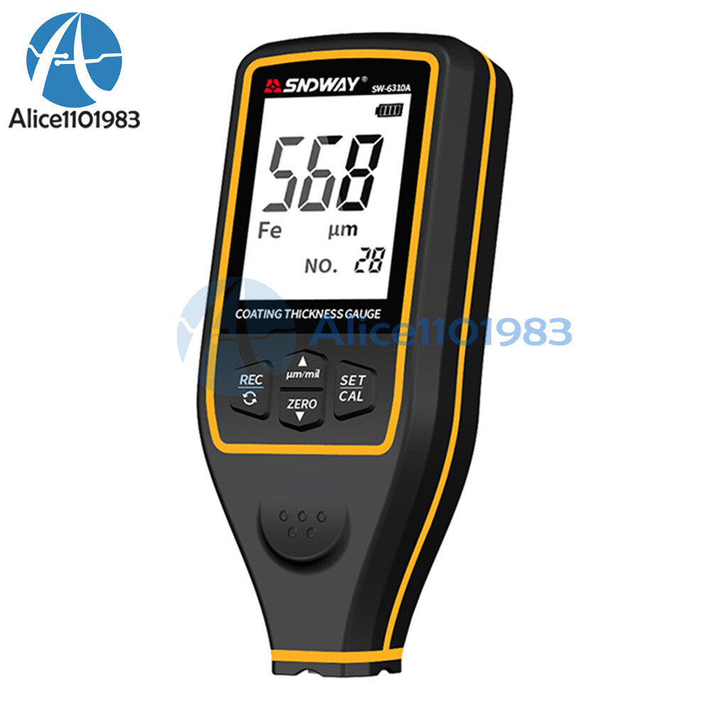Digital Handheld Coating Paint Thickness Gauge Tester Meter SNDWAY SW-6310A/B