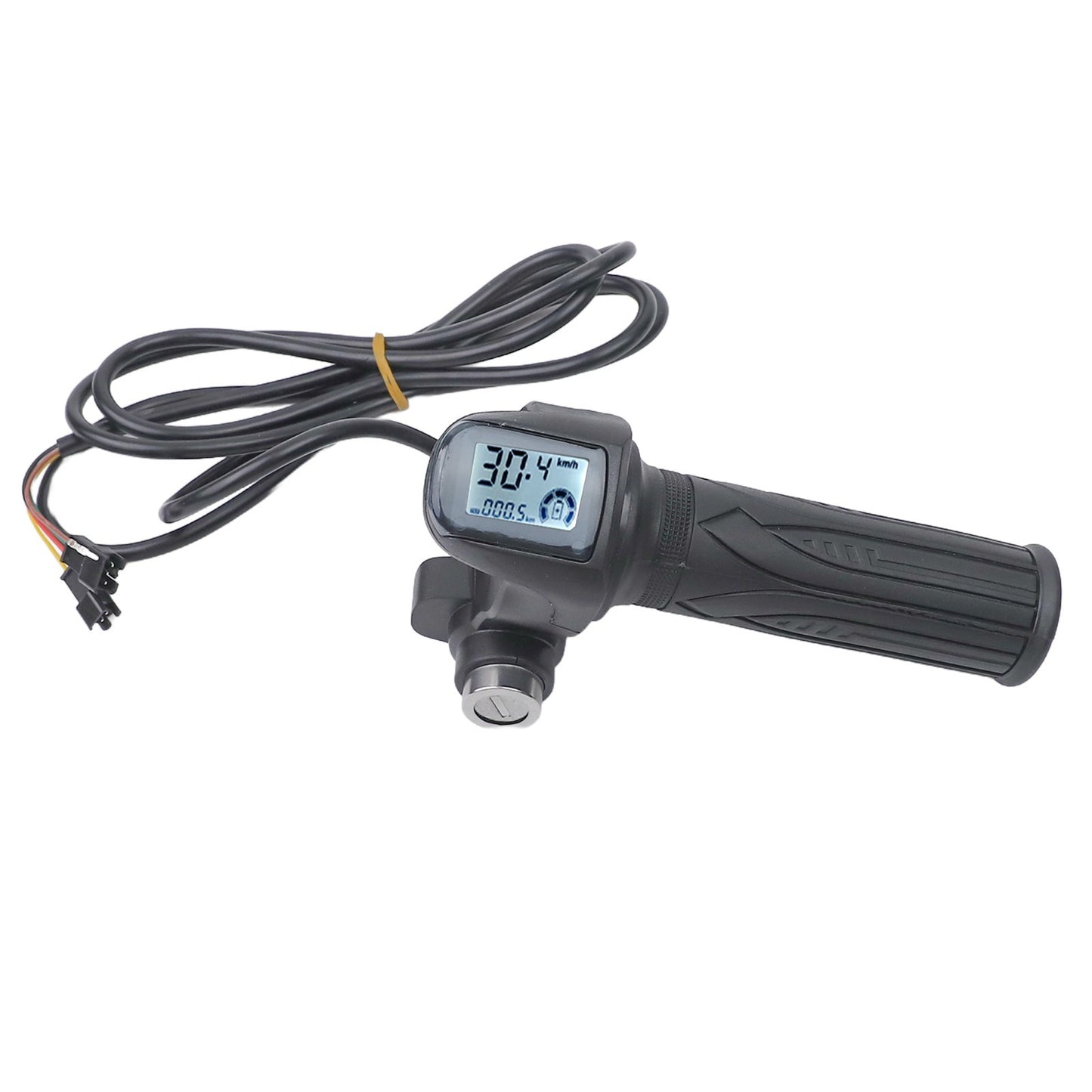 Throttle Handle for Electric Bikes with Key Locks and LCD Functionality