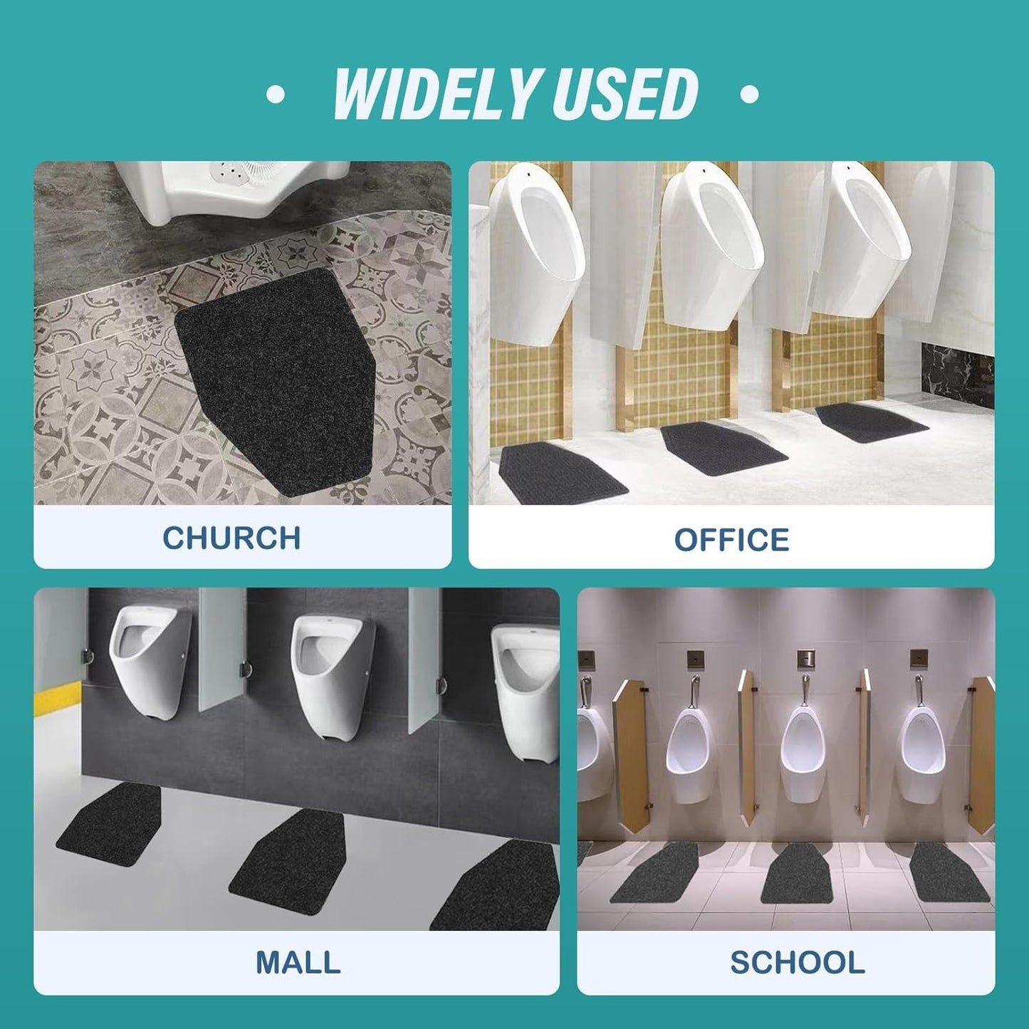 Urinal Mats 6 Pack Urinal Pads Urinal Floor Mats for Men Bathroom Commerical Dis