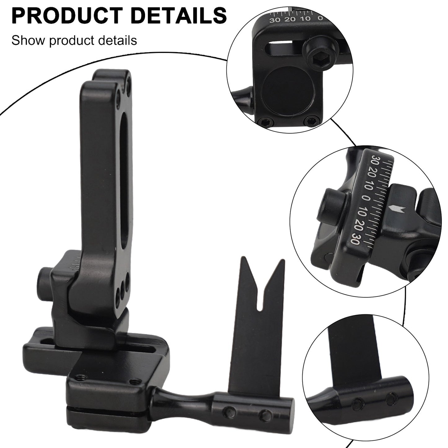 Strong Arrow Rest Rest Steel Plate 7*6.5*1.8cm 86.2g Aluminum Alloy Black