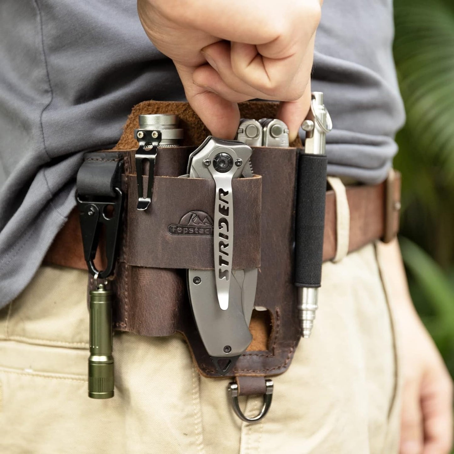 Leather Multitool Sheath,Edc Belt Organizer for Work and Daily Use,Leatherman Sh