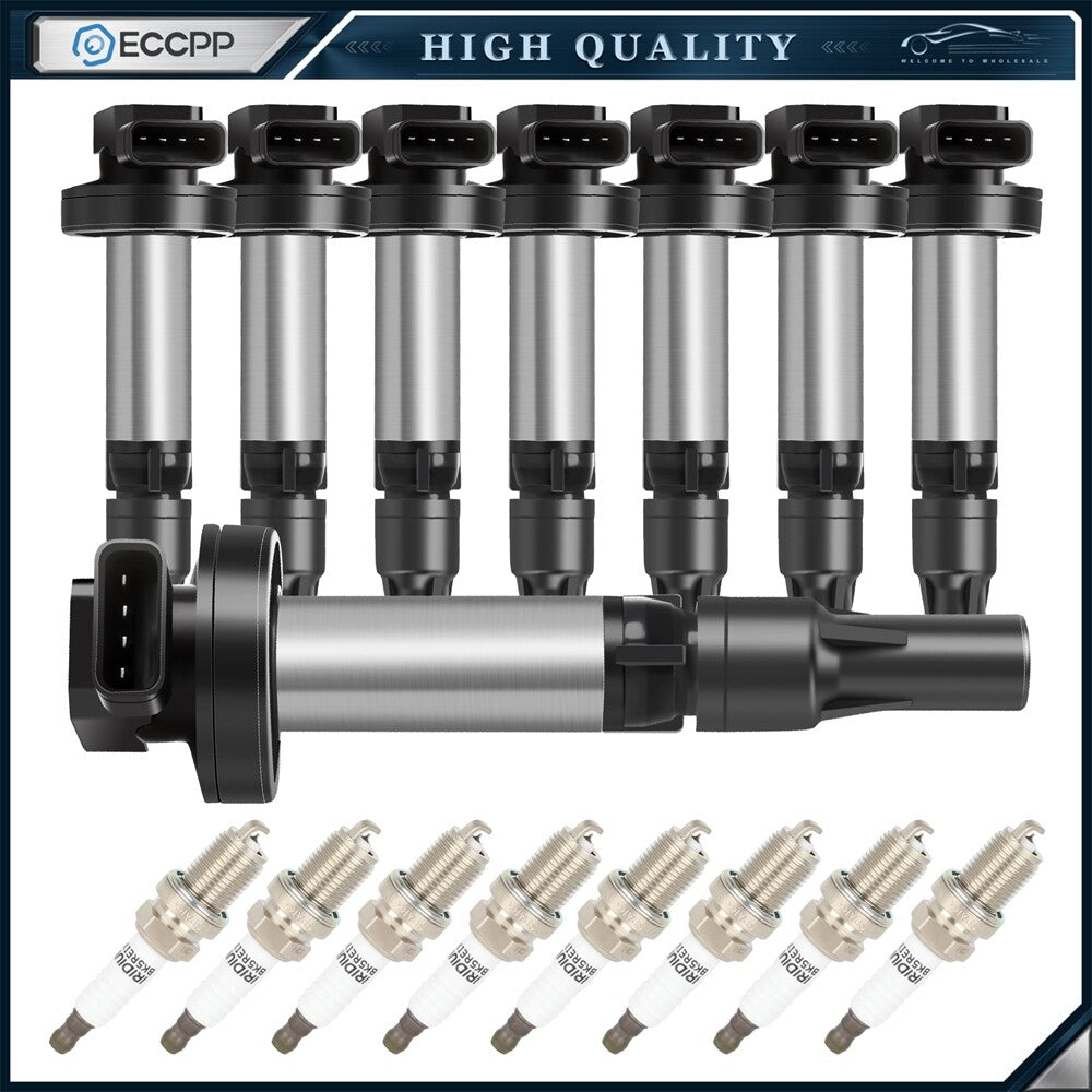 8 For 4.2L V8 S-Type Super XF XJ8 XJR XKR Land Rover Ignition Coil Spark Plugs