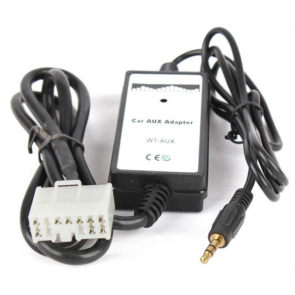 WMA Decoder AUX Adapter 12V DC Audio 3.5mm Car Music Interface Adapter