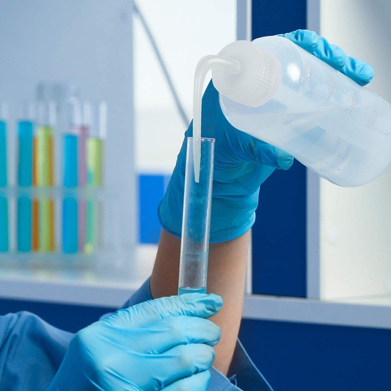 Lab Necessities 6 Pack 500ml LDPE Squeeze Bottles for Everyday Laboratory Use
