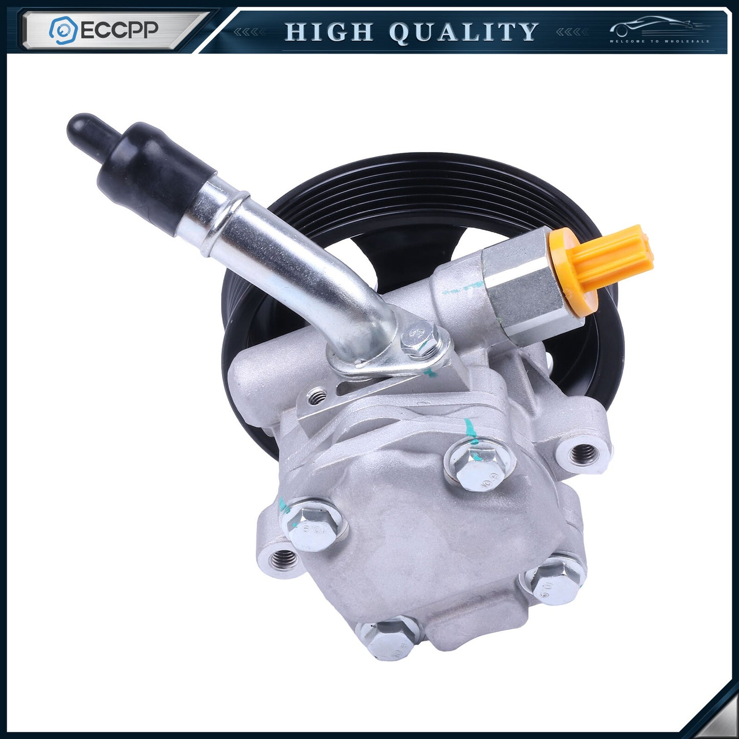 Power Steering Pump W/ Pulley For 12-17 Jeep Wrangler 3.6L V6 GAS DOHC 20-1039