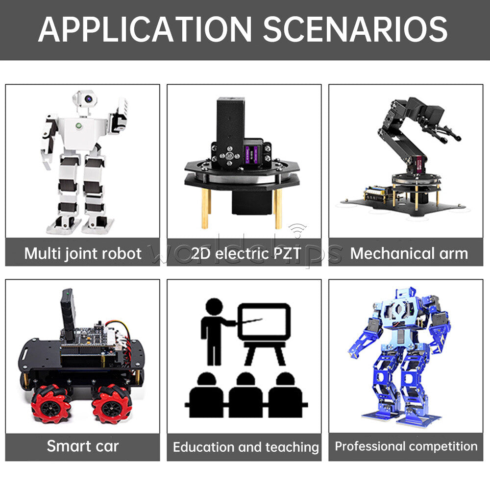 DC5-8.4V Robot DIY Servo 15kg Serial Bus Servo Metal Gear Single/Dual-axis
