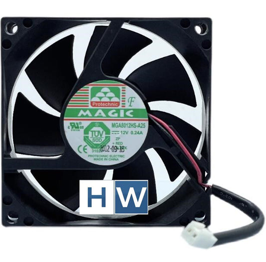 1PC MAGIC 80*25 8CM 12V 0.24A MGA8012HS-A25 2-wire Heat Dissipation Fan