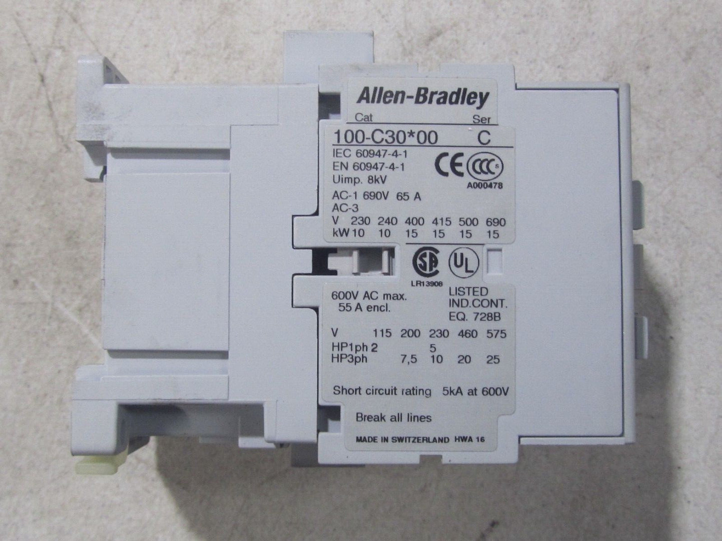 For Allen-Bradley 100-C30D10 Contactor