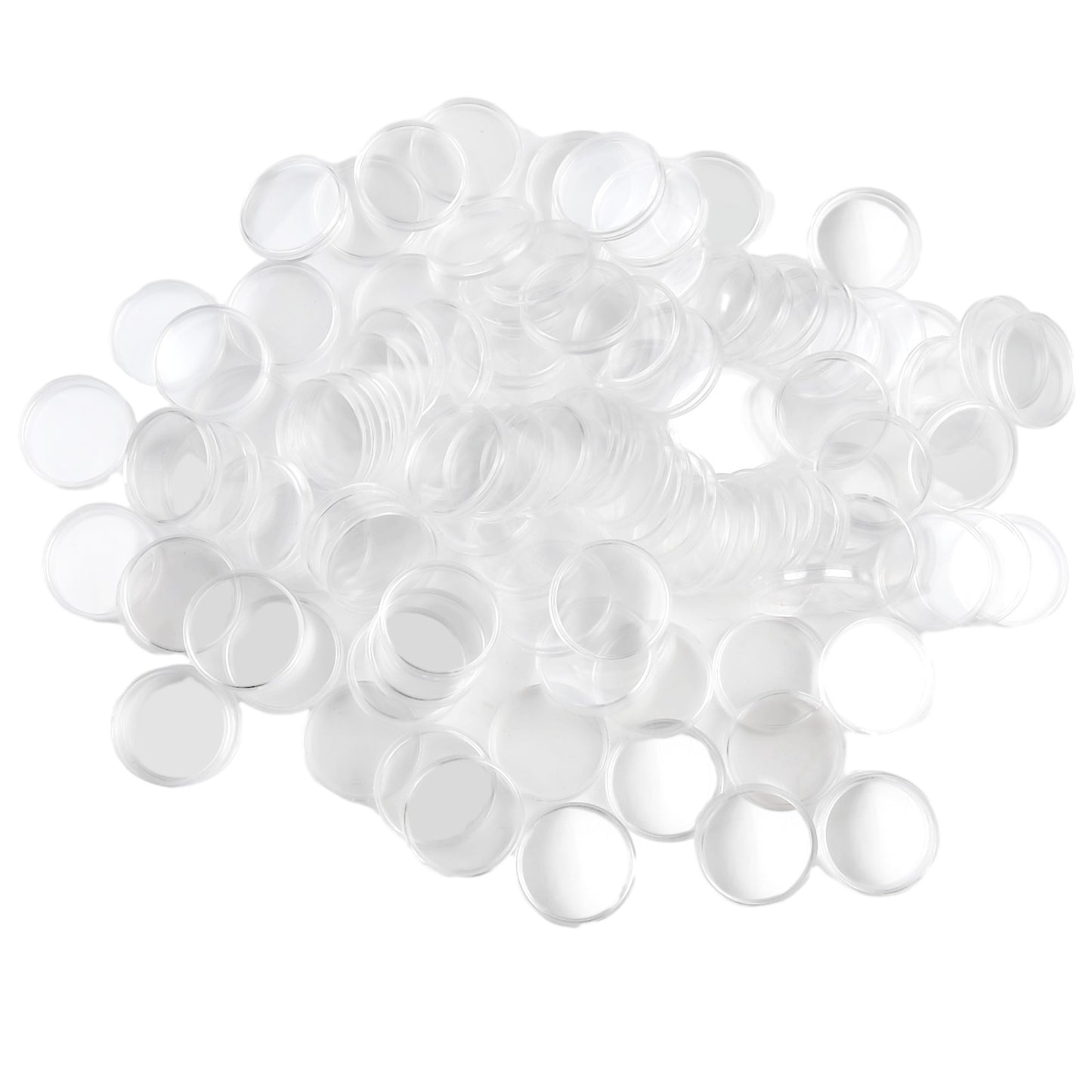 100Pcs Coin Case Holders 34mm Clear Plastic Capsules for Safe Coin Preservation