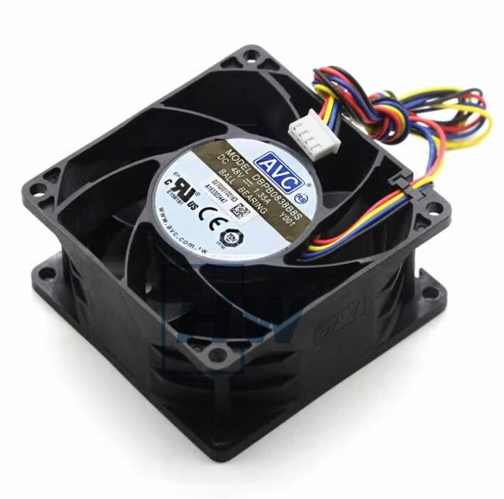 1Pc  AVC DBPB0838B8S 48V 1.35A 8038 8CM High Air Volume 4-wire Cooling Fan