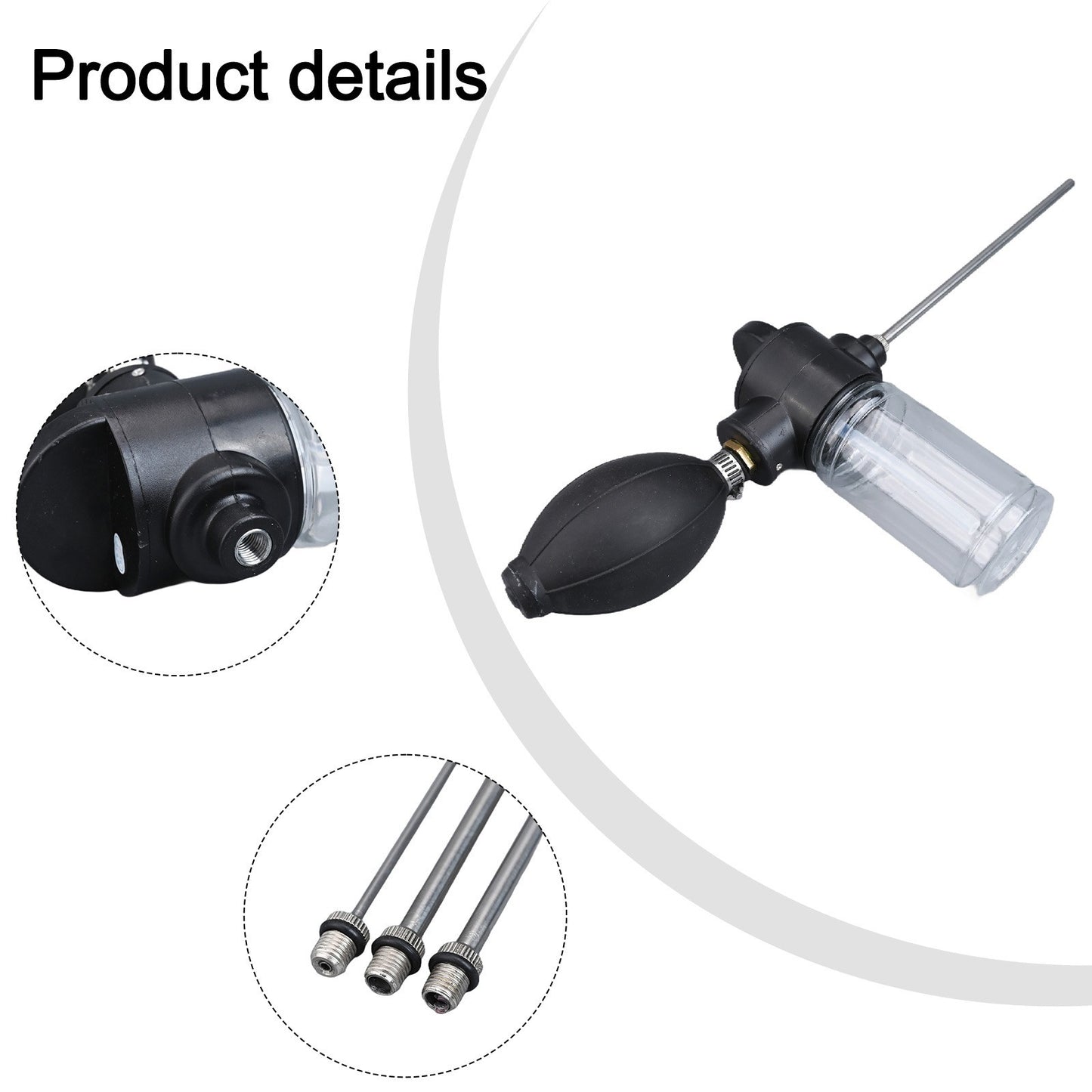User Friendly Flies Control Bulb Duster with 3 Interchangeable Nozzles