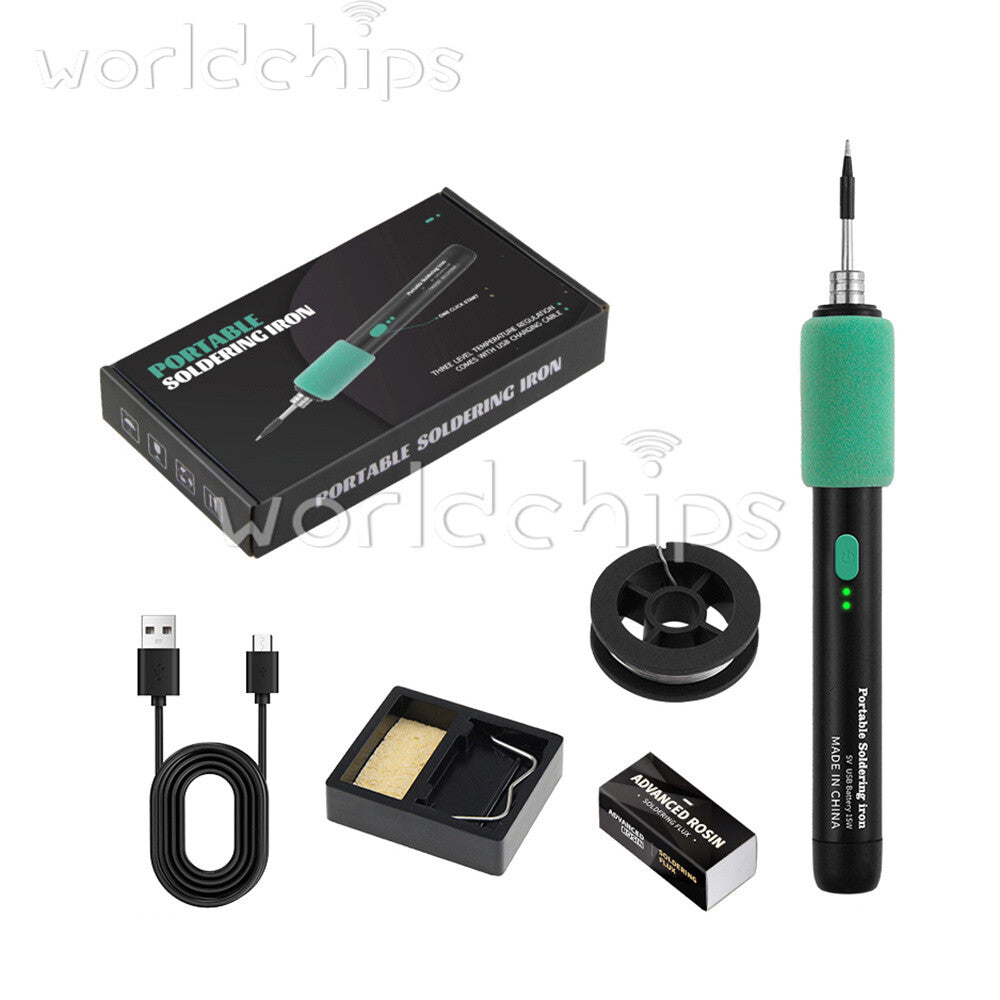 15W Cordless Soldering Iron Kit DIY Welding Pen 3-speed adjustable Temperature