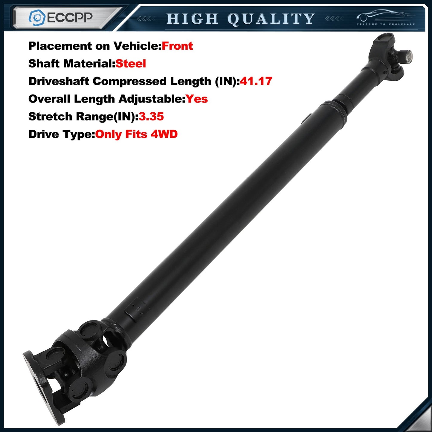 Front Drive Shaft For Ford 2000-03 Excursion Diesel 1999-06 F250 F350 Super Duty