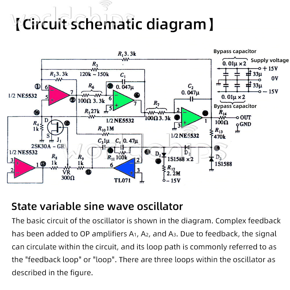 1KHz Sine Wave Signal Generator Frequency Oscillator Circuit Board Module