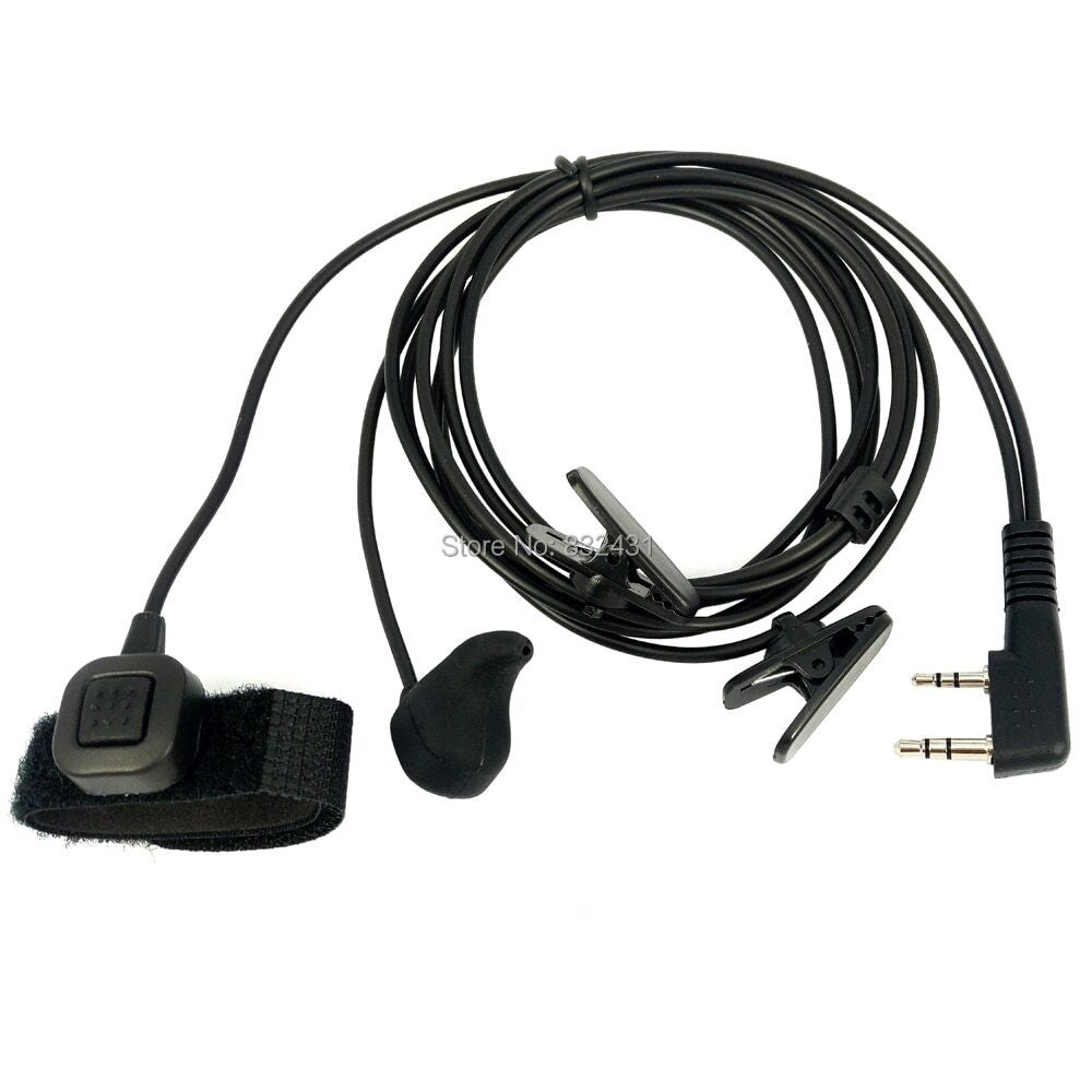 Ear Bone Vibrate Earpiece Headset Mic for Wouxun Quansheng Kenwood Baofeng Radio