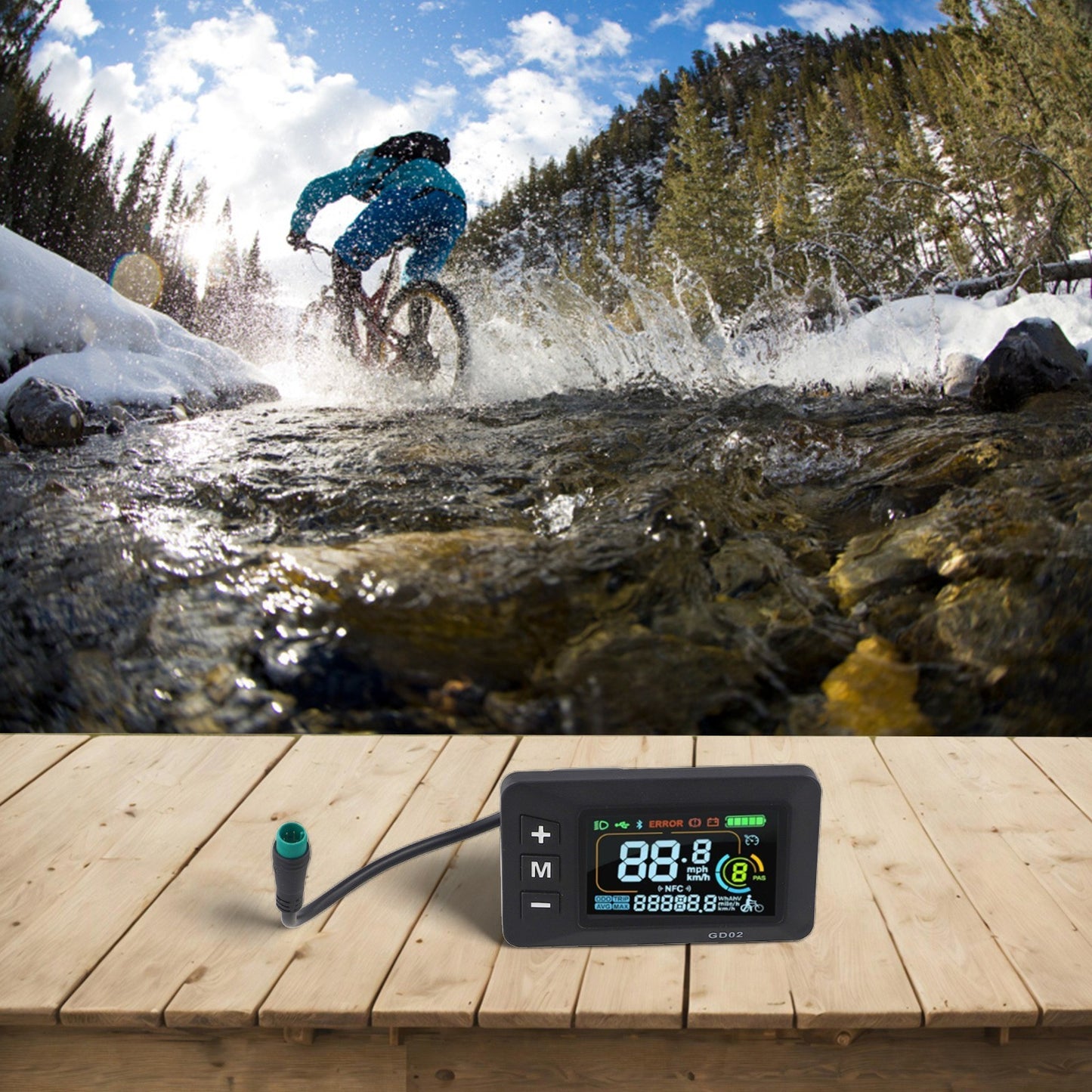 E Bike Dashboard LCD Display with Waterproof Interface and Easy Mounting