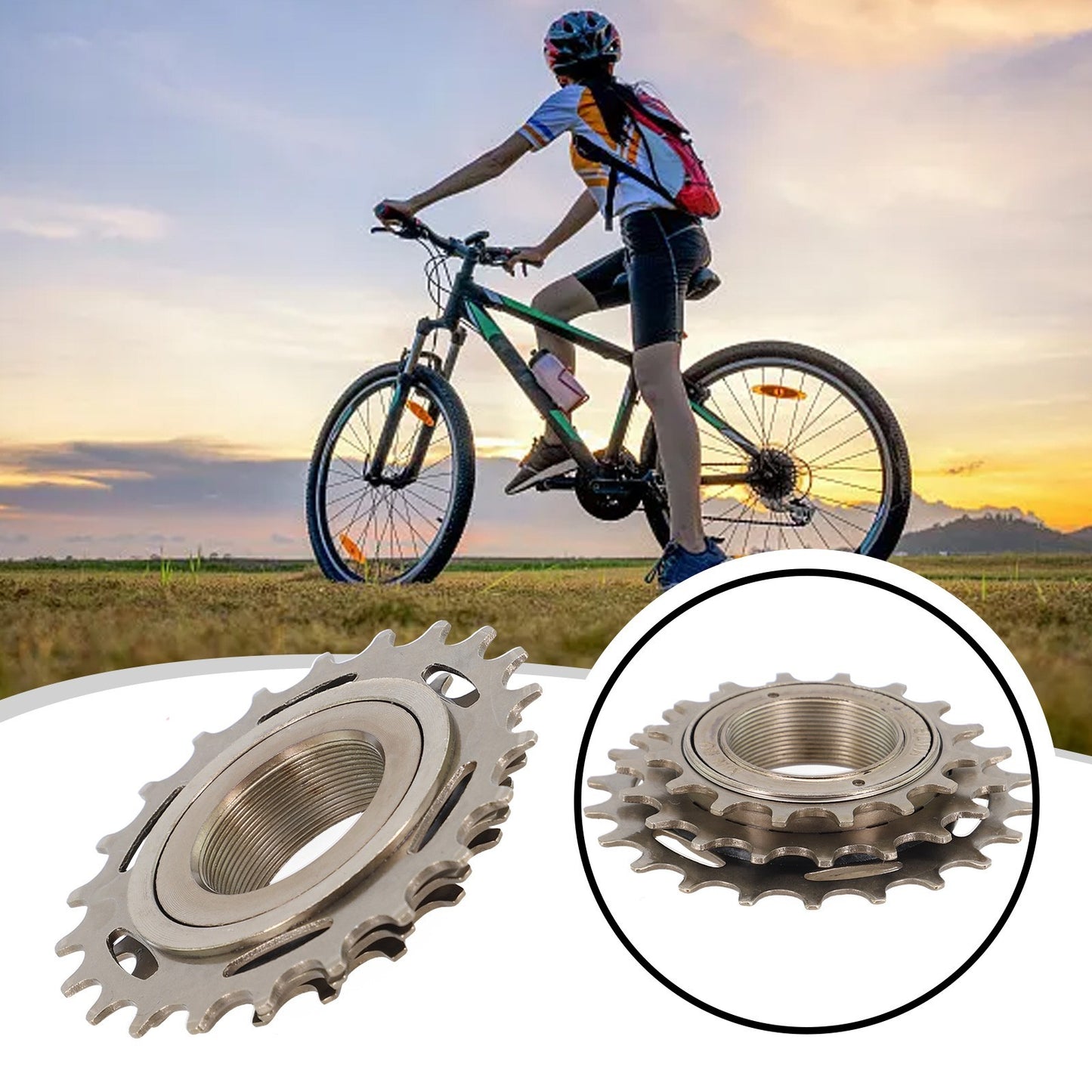 1pcs FW-3S Freewheel 16/19/22T Cassette Freewheel Bike 3-Speed Flywheel
