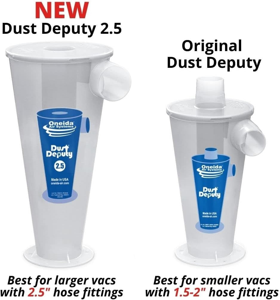 Cyclone Dust Separator 2.5 DIY XL - High CFM Collector for Wet/Dry Vacuums