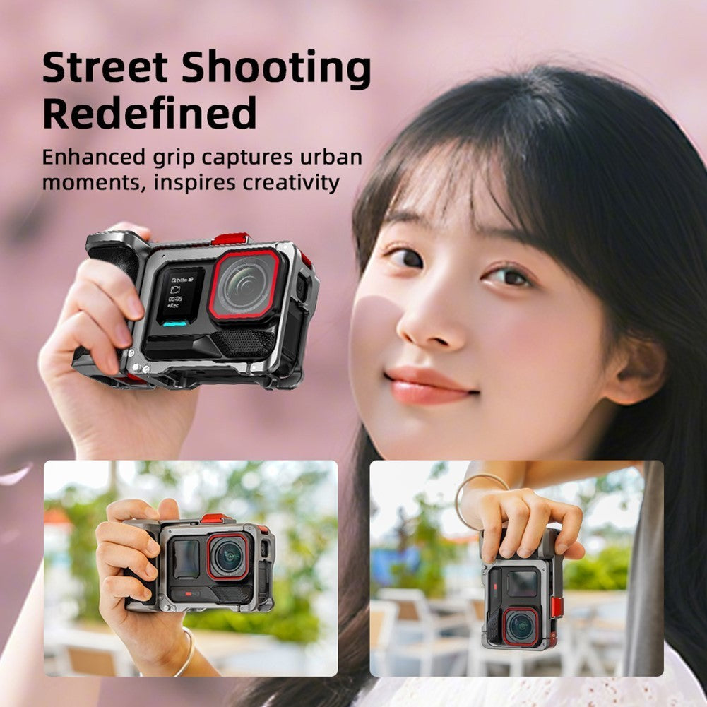 Filming Handle for Insta360 AcePro2 with Ergonomic NonSlip Grip for Outdoor Use