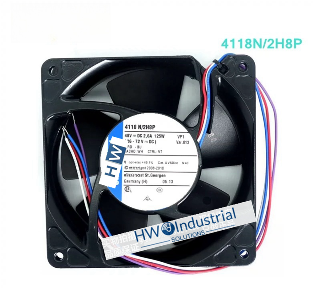 1/piece 4118N/2H8P 4118 N/2H8P 48V 2.6A 125W 12CM Aluminum Frame Cooling Fan