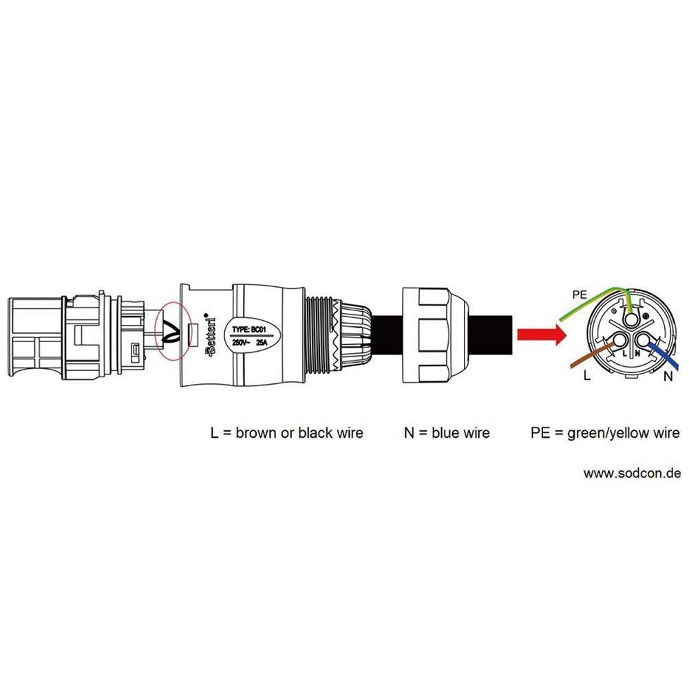 1/3 Set Connector 3-Pole Waterproof Connection Replacement Part High Quality