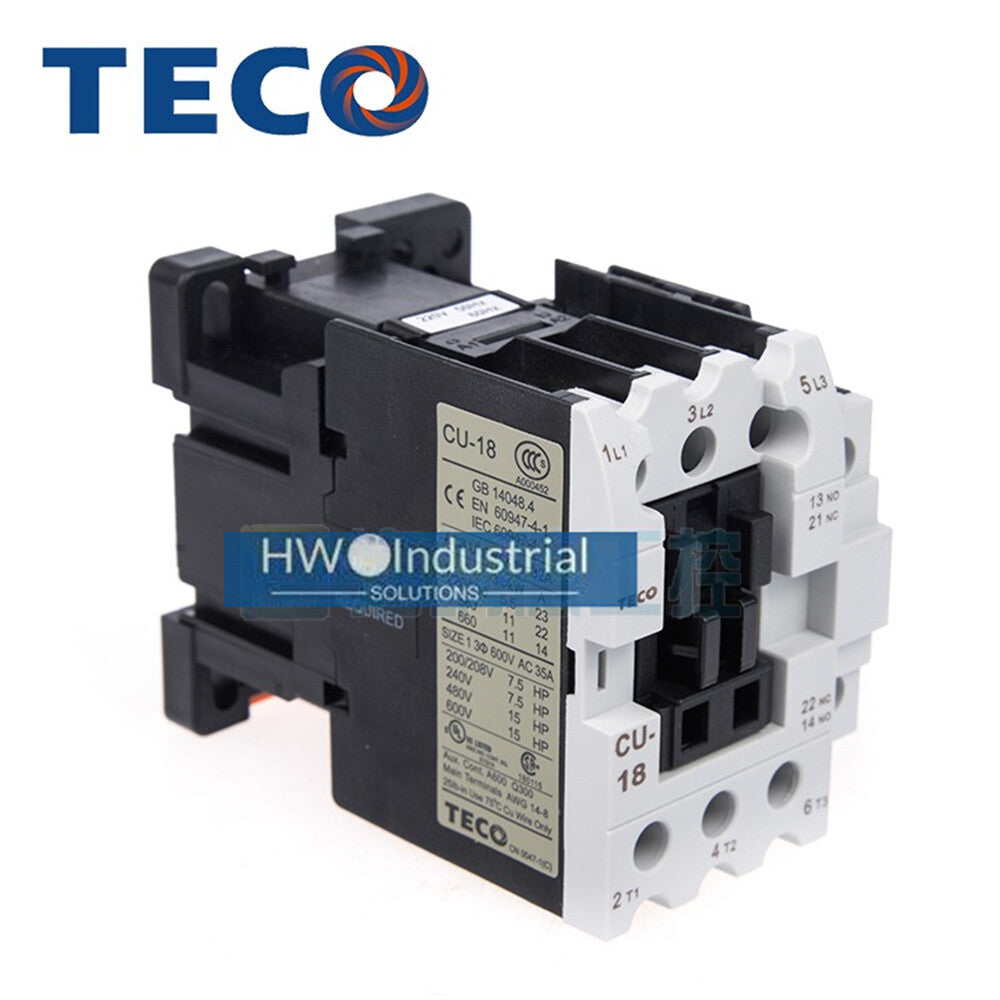 1/piece  TECO AC contactor CU-18 CU18 220VAC Coil Voltage Replace CN-18 CN18