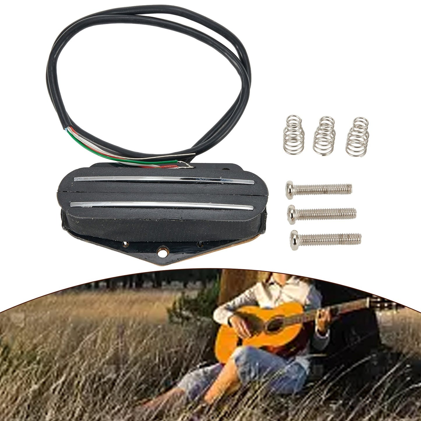 . Long Lasting Dual Rail Electric Guitar Pickup For Telecaster Tele-Bridge 15K .