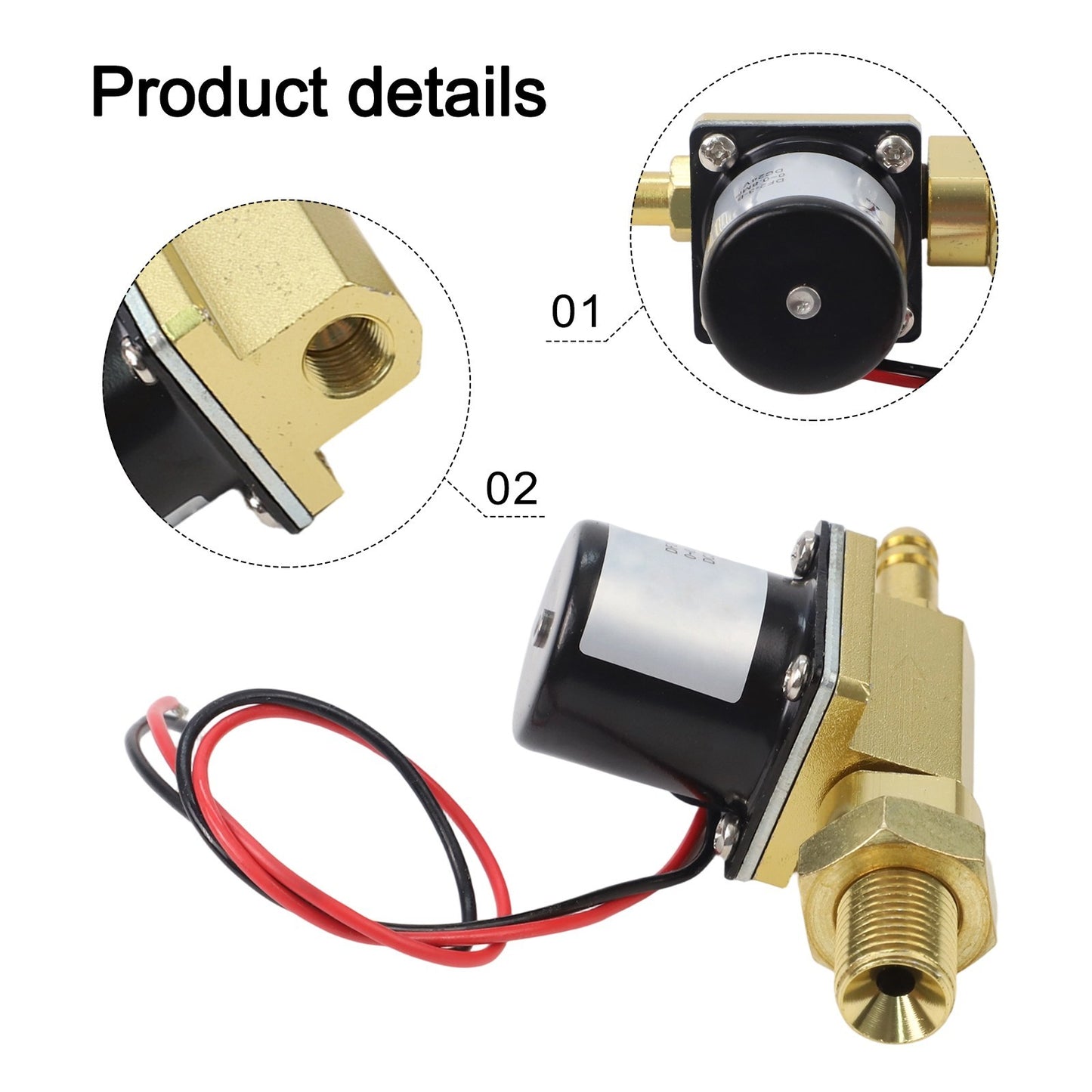 High Performance Solenoid Valve for For argon Welding Machines Brass Design