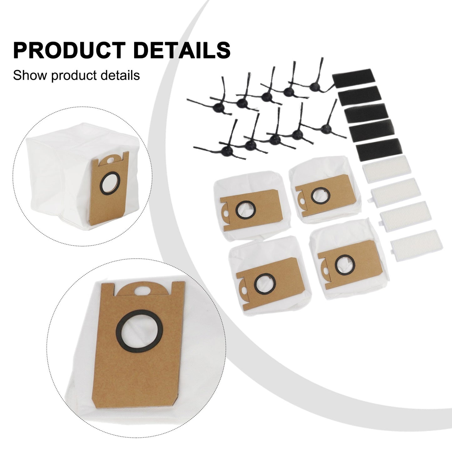 For Ionvac V4 7997 Side Brush Filters Accessories Dust Bags