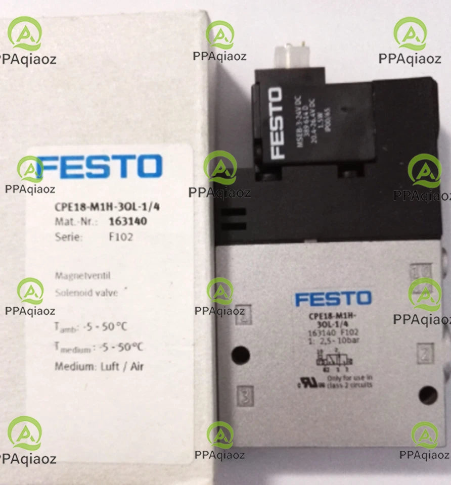 One Festo CPE18-M1H-3OL-1/4 163140 Solenoid Valve CPE18M1H3OL1/4