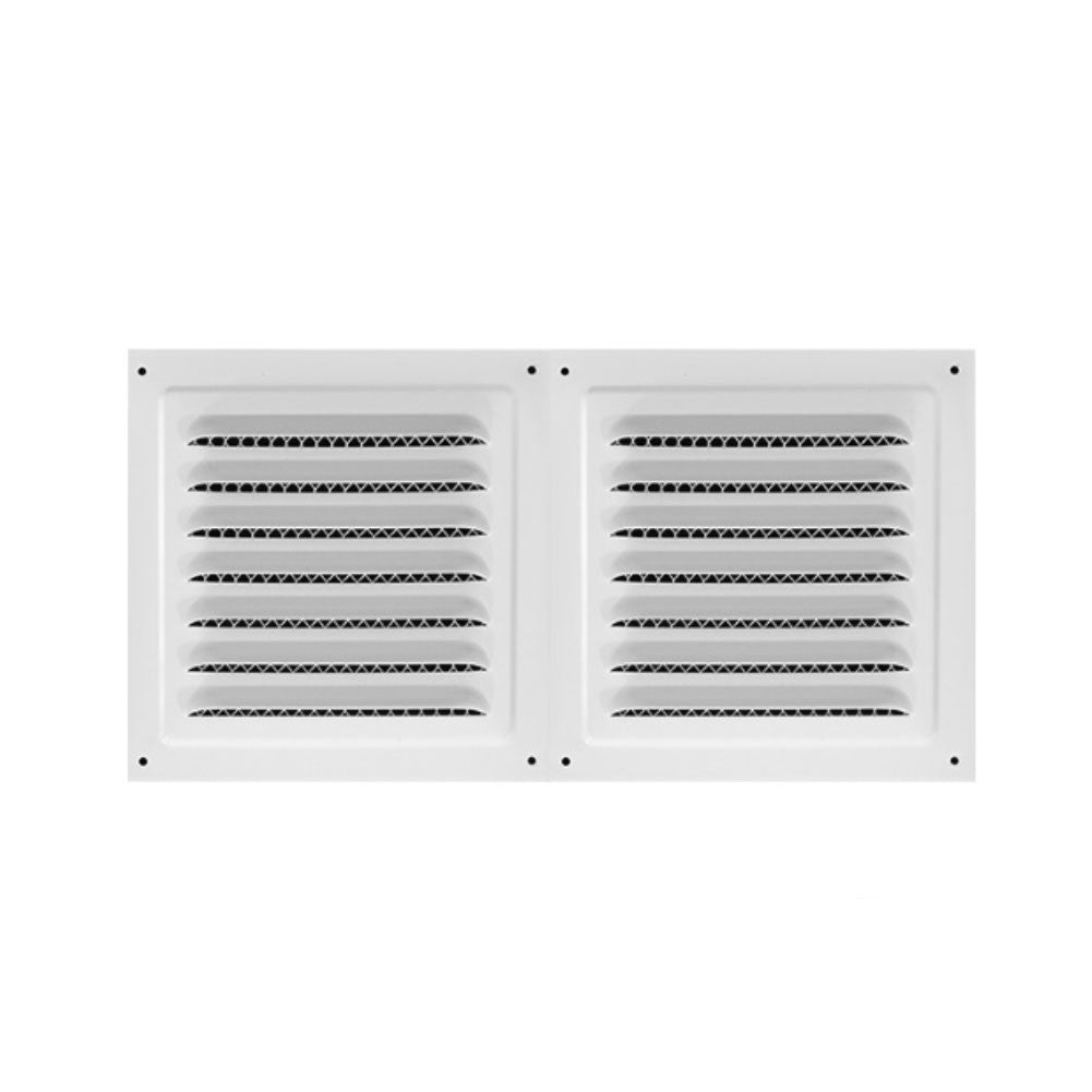 12x6 Stainless Steel Exterior Wall Outlet Vent with Airflow Louvers and Mesh