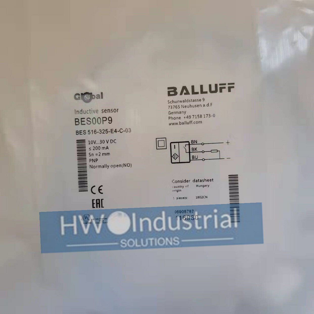 1PC BES00P9 BES 516-325-E4-C-03 BALLUFF Proximity Switch Sensor