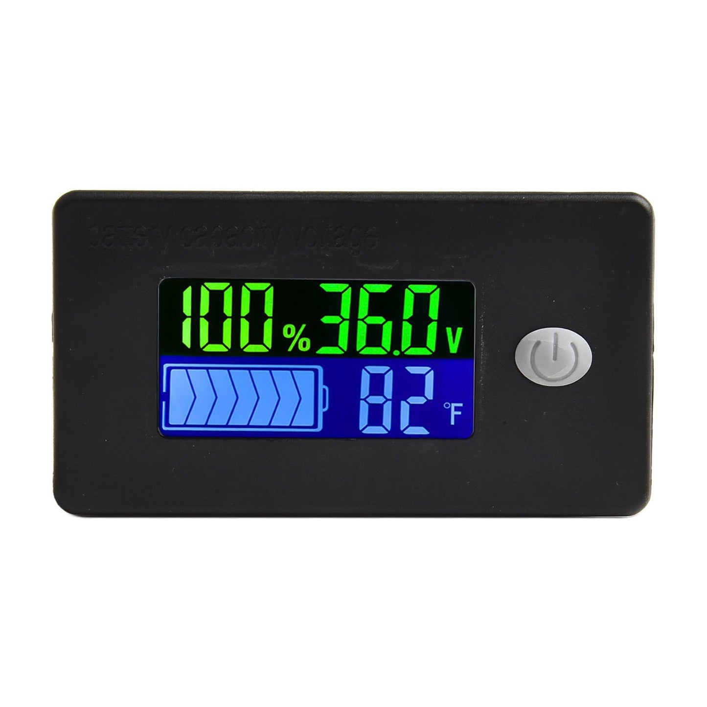 Battery Capacity Tester with Temperature Gauge for Cars and Marine Applications