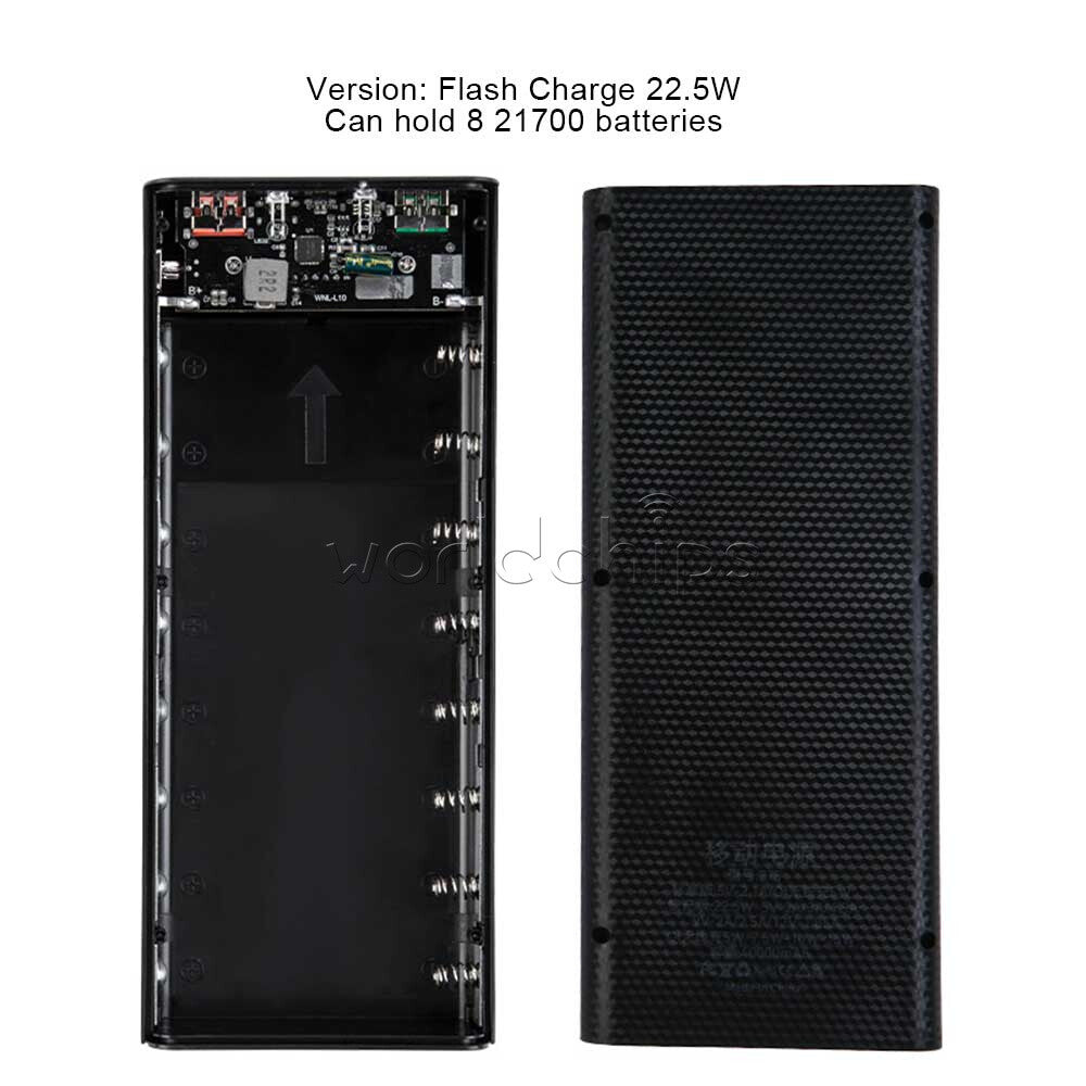 Removable Battery Power Bank DIY 8 Batteries Fast Wireless Charging Welding-Free