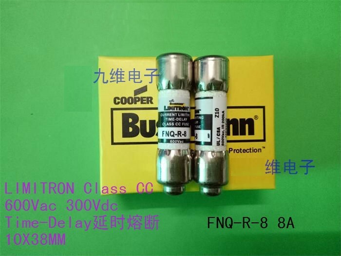 10pcs Bussmann Time Delay Fuse FNQ-R-8 FNQR8 8A  free ship