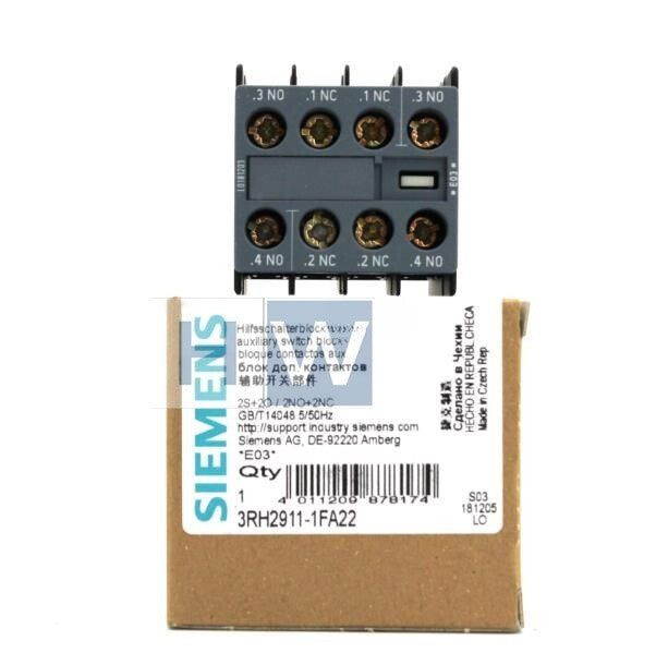 1Pc  SIE-MENS Contactor Auxiliary Contact 3RH2911-1FA22