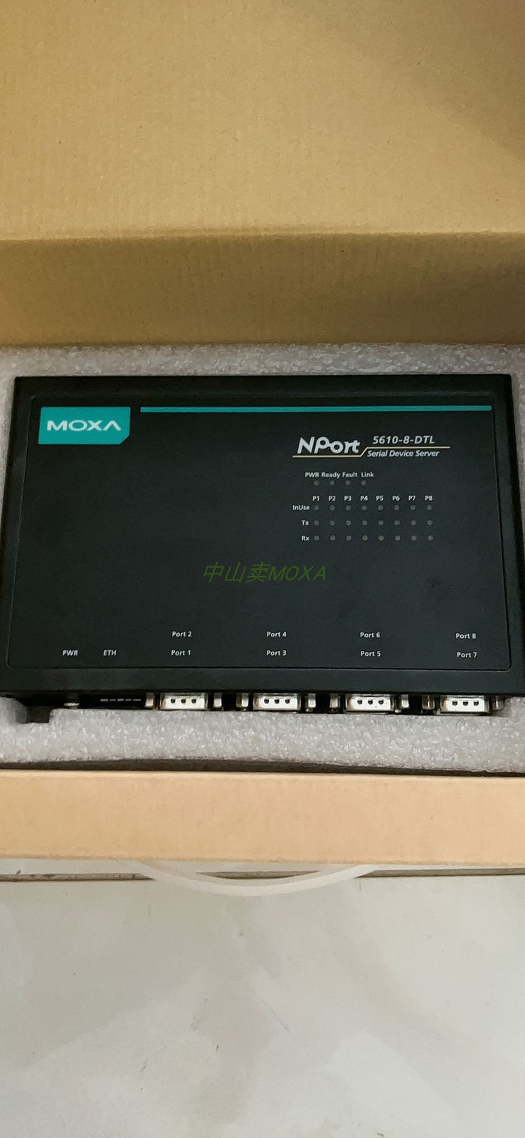 1pcs  MOXA NPORT 5610-8-DTL 8 Port RS232 Server