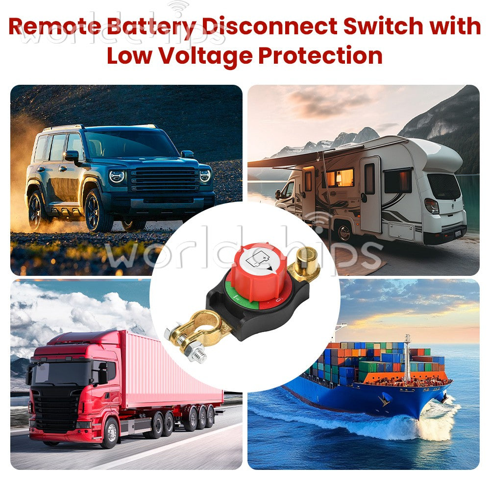 Top Post Battery Disconnect Switch 12-48V Marine Battery Cut-Off Switch Isolator